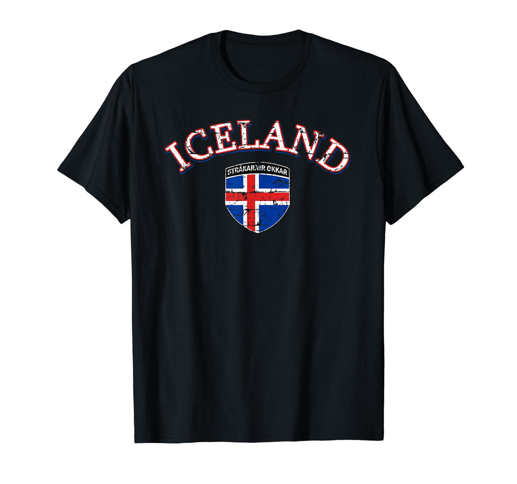 Iceland Football Distressed Soccer T-Shirt - Minimalist Print Men Women - T-Shirt, Sweatshirt, Hoodie