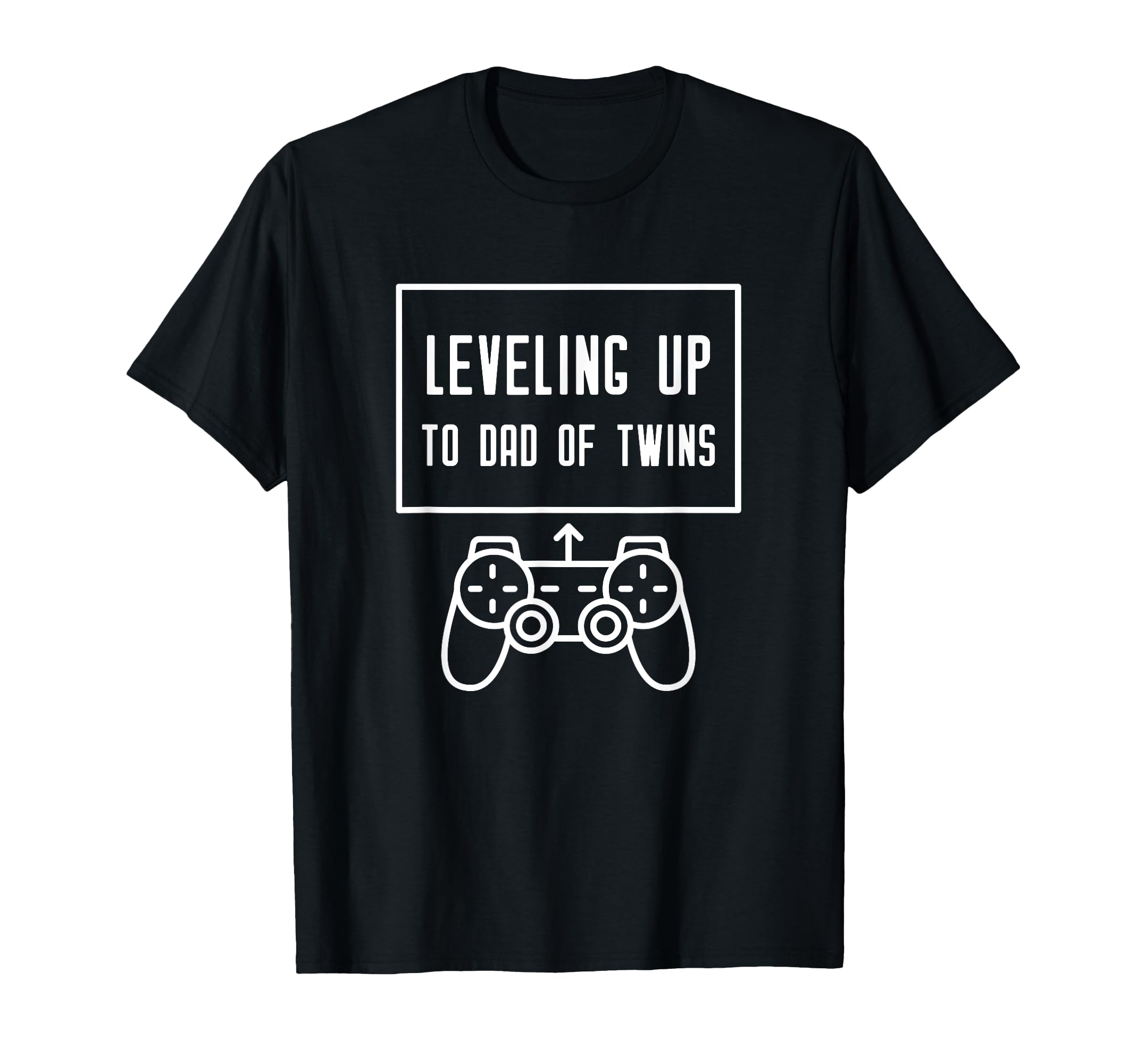 Leveling Up To Dad Twins Video Gamer T-Shirt - Novelty Apparel for Adults - T-Shirt, Sweatshirt, Hoodie