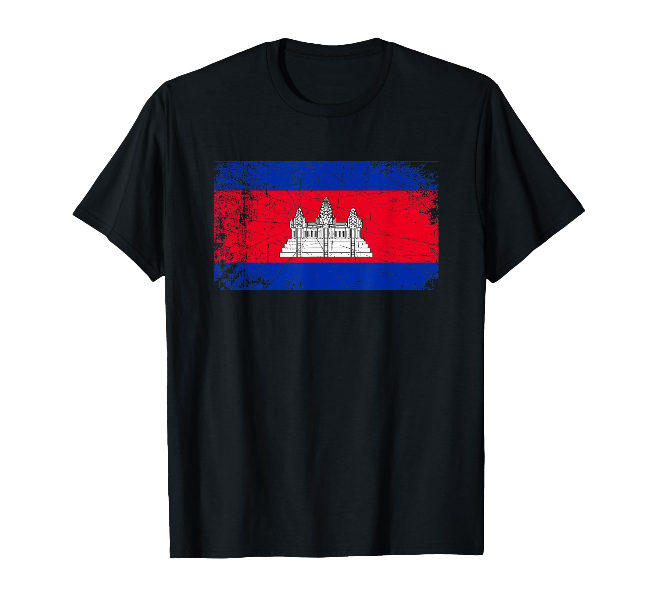 Made Cambodia Cambodian Flag Gift T-Shirt - Custom Art Print Men Women - T-Shirt, Sweatshirt, Hoodie