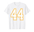 Number 44 Red Yellow White Football T-Shirt - Graphic Print Unisex - T-Shirt, Sweatshirt, Hoodie