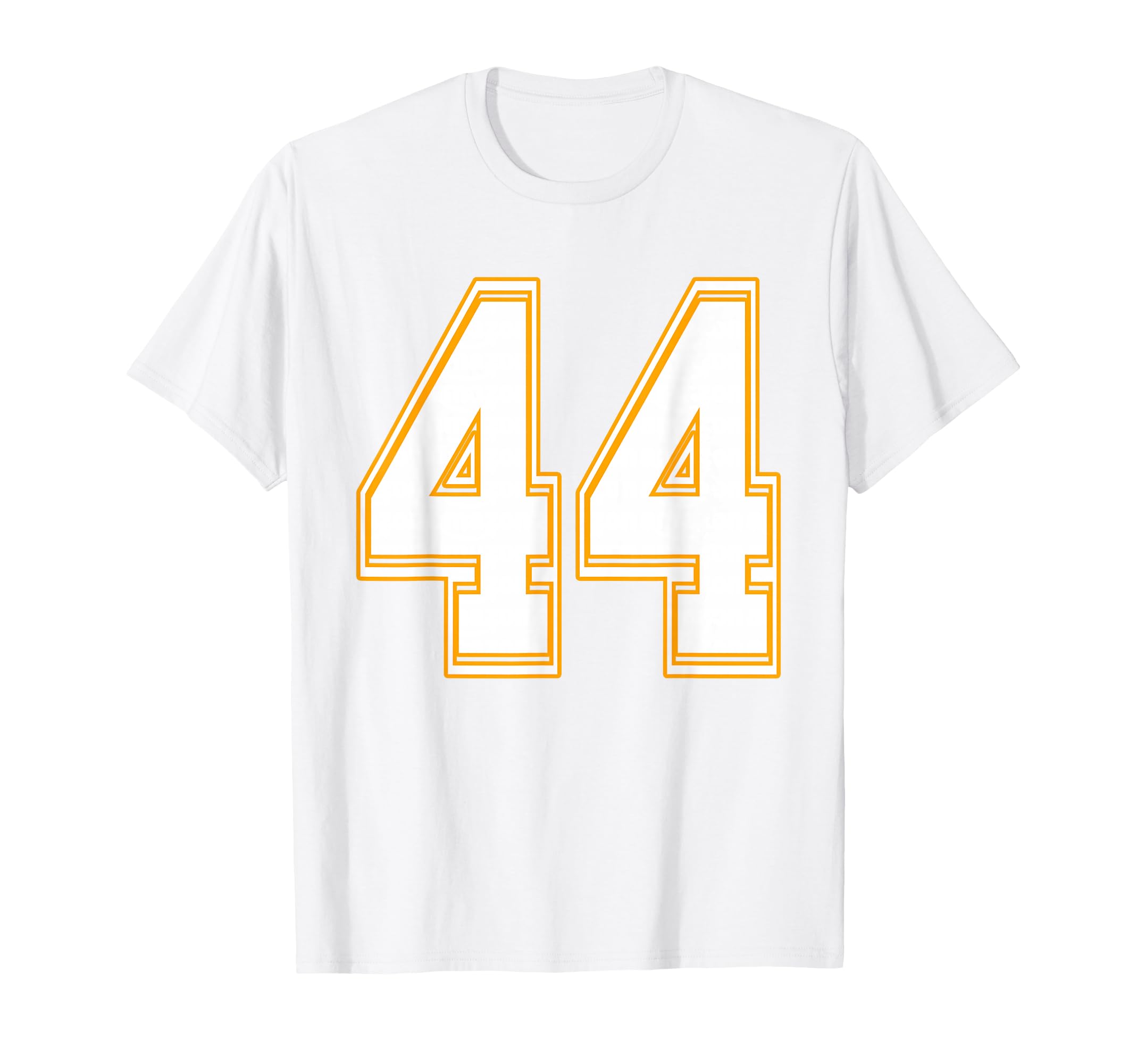 Number 44 Red Yellow White Football T-Shirt - Graphic Print Unisex - T-Shirt, Sweatshirt, Hoodie
