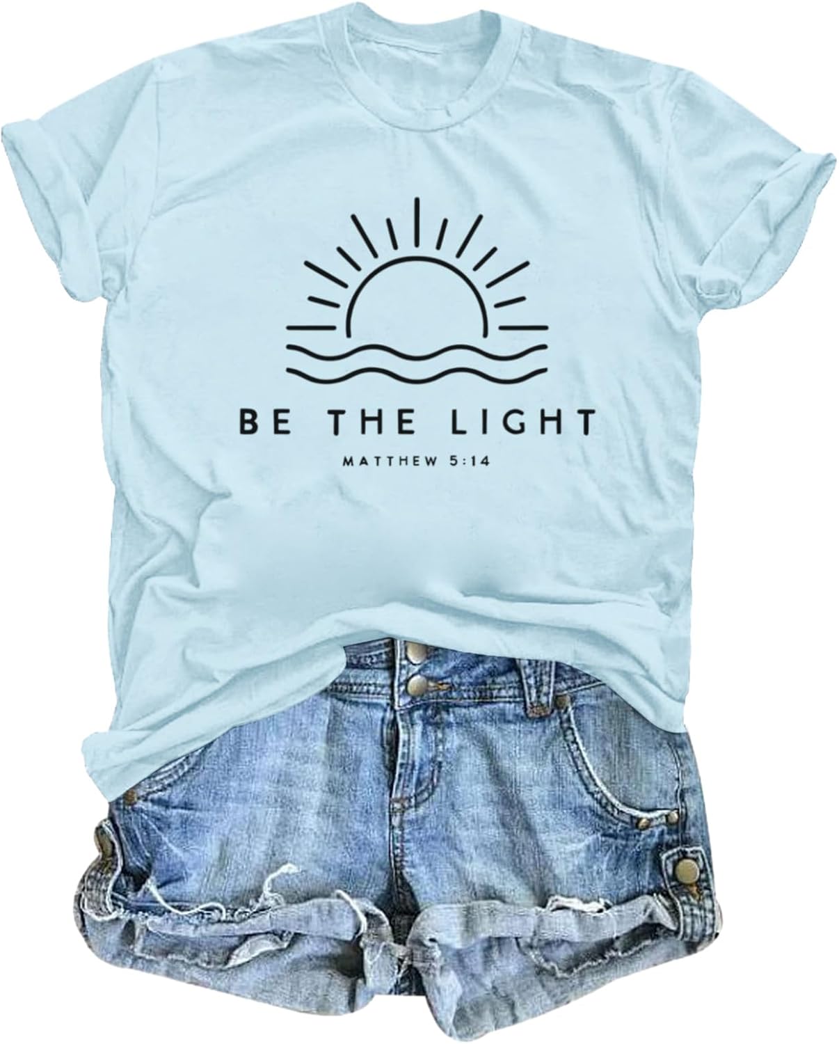 Christian Be The Light for Women Bible Verse Jesus - Adult & Kids T-Shirts, Sweatshirts & Hoodies apparel design preview 1