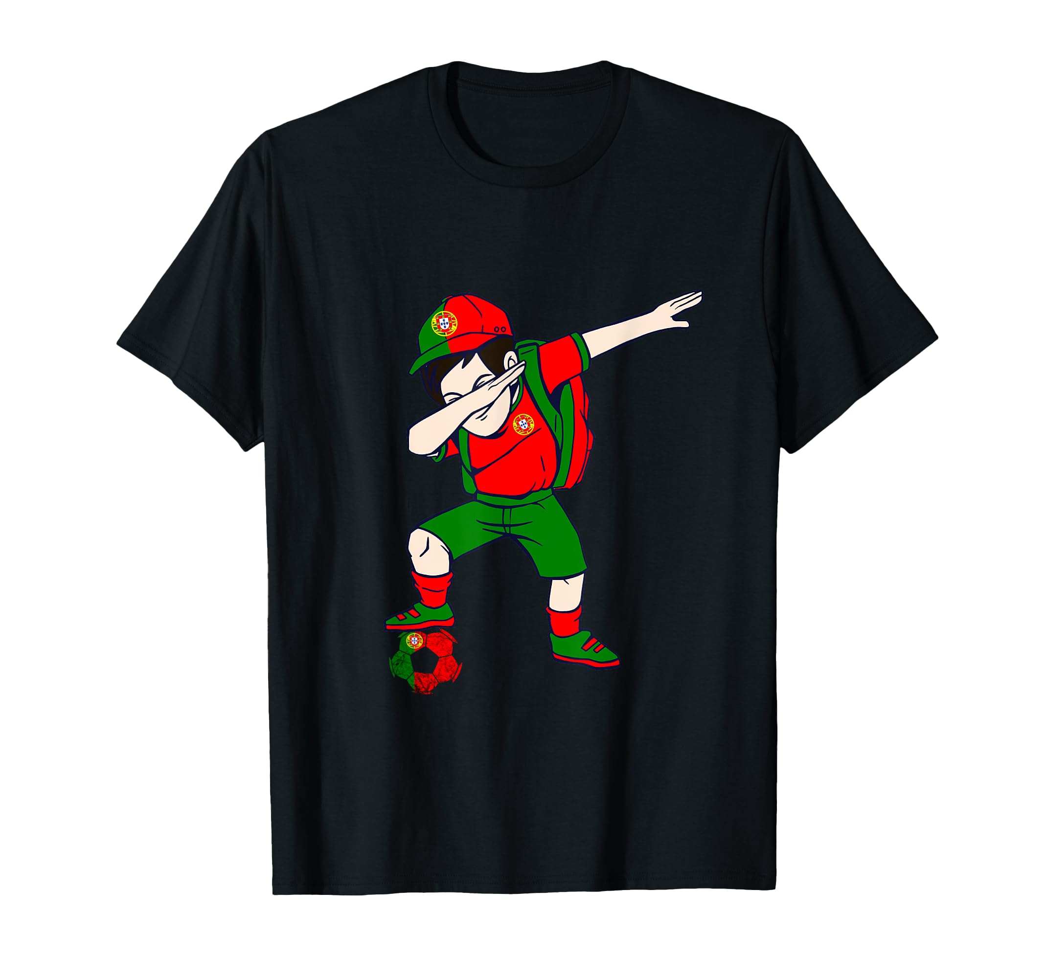 Portugal Dabbing Portuguese Soccer T-Shirt - Graphic Print for Adults - T-Shirt, Sweatshirt, Hoodie