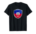 Haiti Flag Badge Soccer Fans Jersey T-Shirt - Minimalist Print for Adults - T-Shirt, Sweatshirt, Hoodie