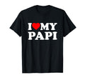 I Love My Papi Heart Family Grandpa T-Shirt - Minimalist Print for Adults - T-Shirt, Sweatshirt, Hoodie