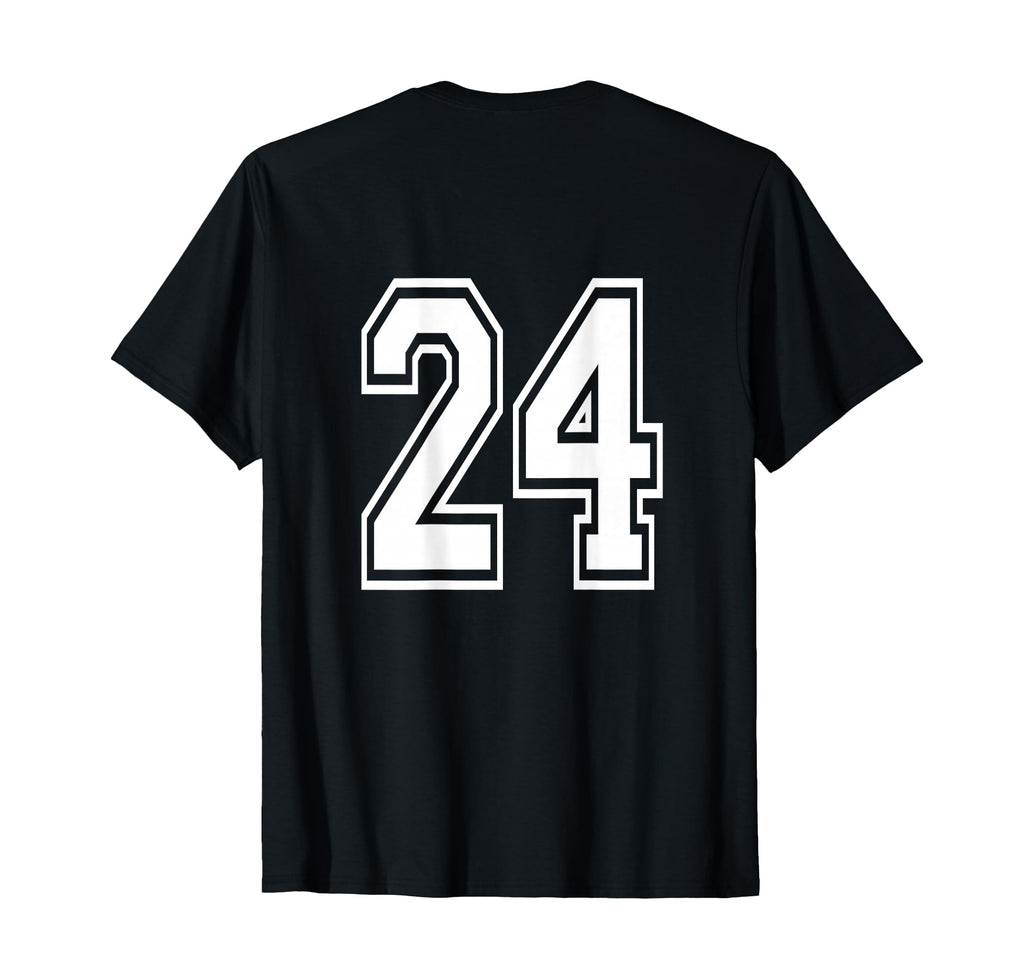 Number 24 Sports Player Number T-Shirt - Casual Everyday Wear Men Women - T-Shirt, Sweatshirt, Hoodie
