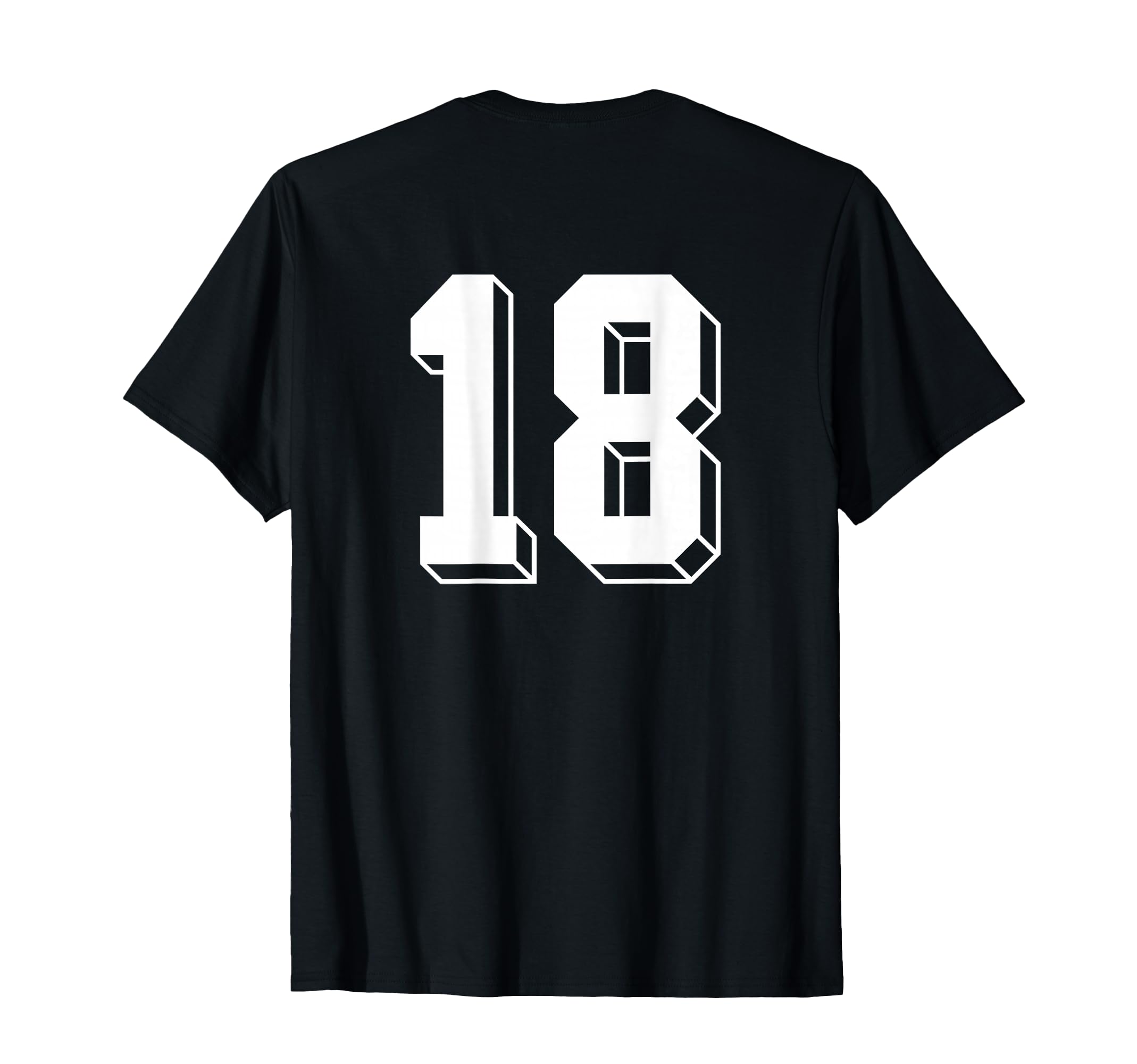 Number 18 Backside 80S 90S Team T-Shirt - Casual Everyday Wear for Adults - T-Shirt, Sweatshirt, Hoodie