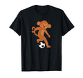 Monkey Soccer Playing Ironic Apes Ball T-Shirt - Graphic Print Unisex - T-Shirt, Sweatshirt, Hoodie