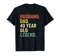 Husband Dad 40 Year Old Legend T-Shirt - Graphic Print Men Women - T-Shirt, Sweatshirt, Hoodie
