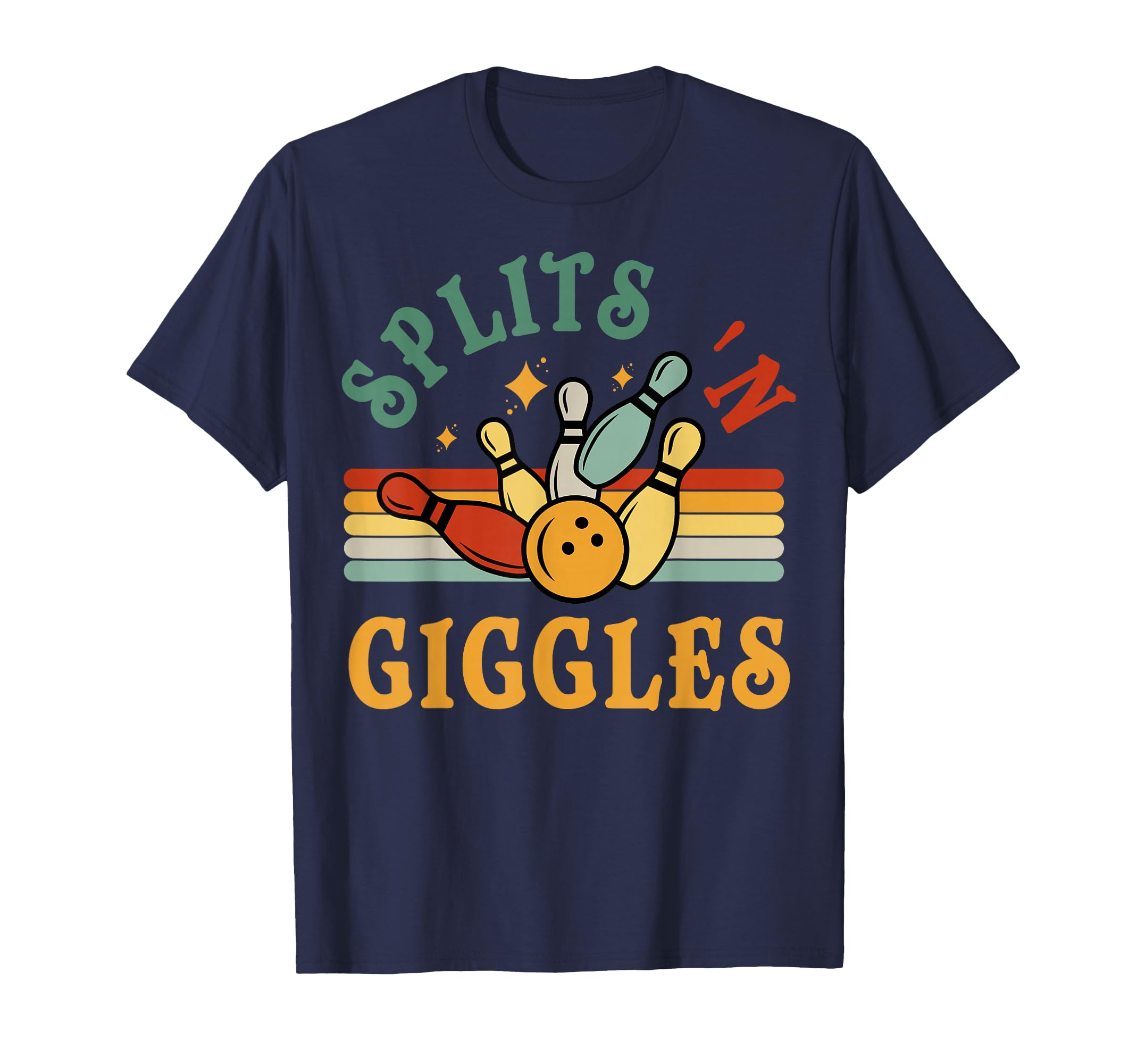Funny Splits N Giggles Bowling Team T-Shirt - Trendy Graphic for Adults - T-Shirt, Sweatshirt, Hoodie