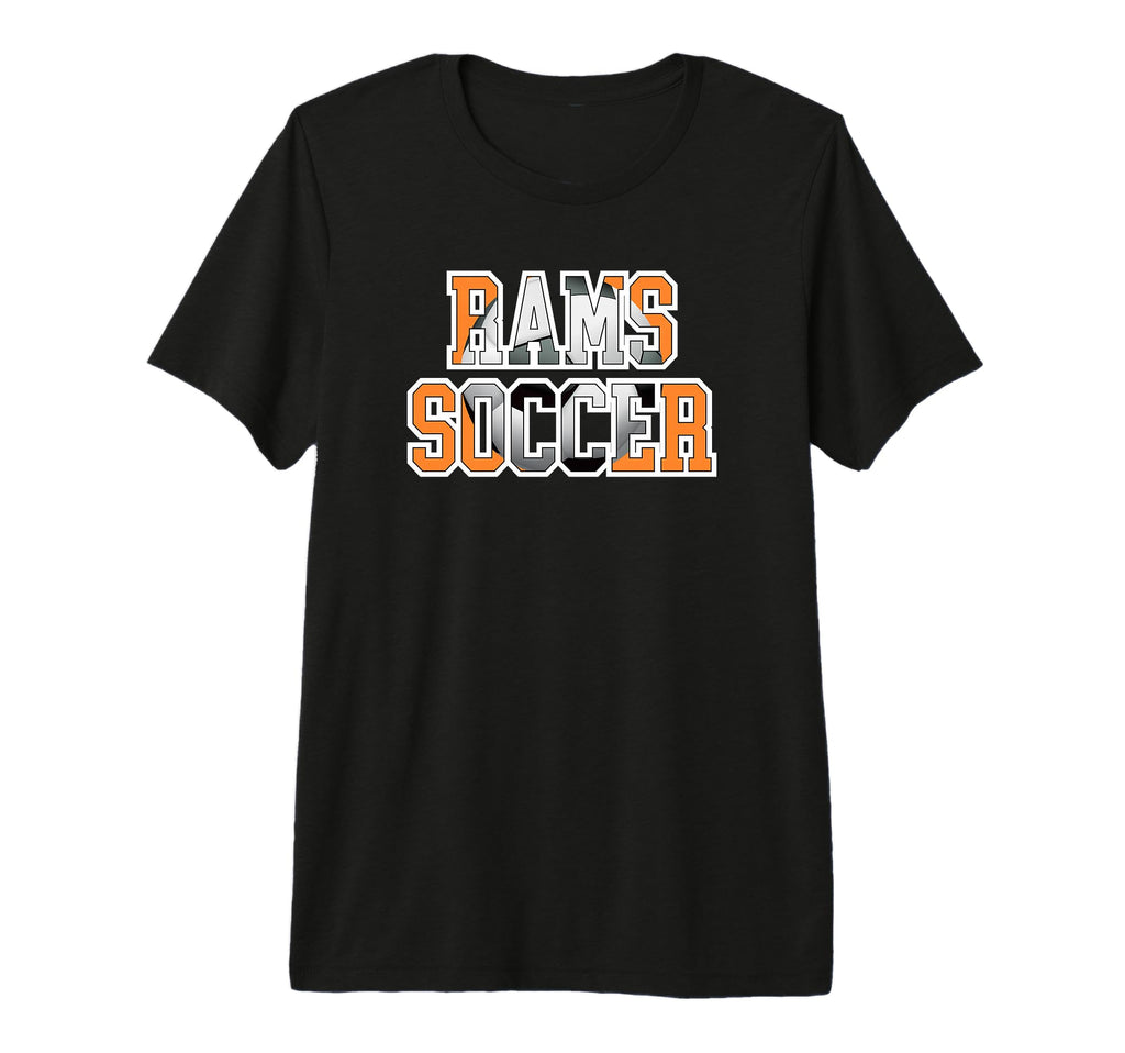 Rams Soccer Mom Game Day Mascot Orange T-Shirt - Trendy Graphic for Adults - T-Shirt, Sweatshirt, Hoodie