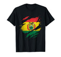 Proud Bolivian Torn Ripped Bolivia Flag T-Shirt - Trendy Graphic Unisex - T-Shirt, Sweatshirt, Hoodie
