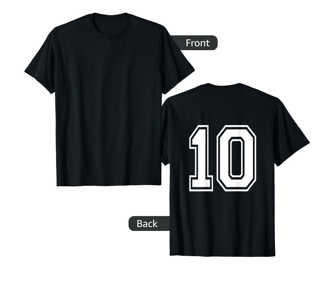 Number 10 Sports Player Number Back T-Shirt - Aesthetic Graphic Men Women - T-Shirt, Sweatshirt, Hoodie