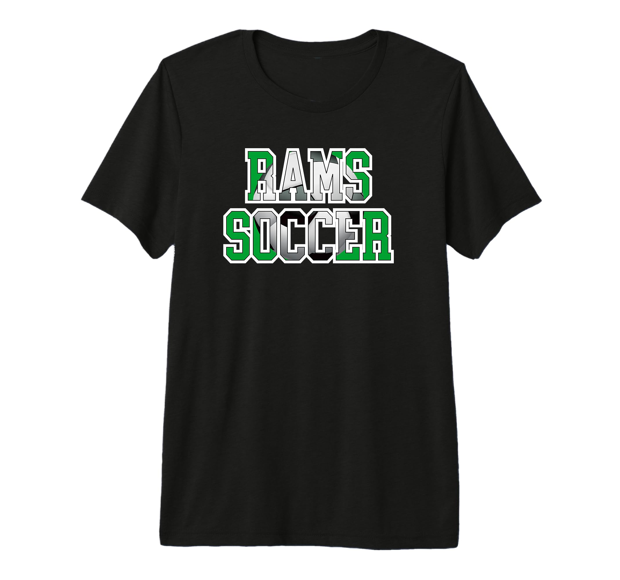 Rams Soccer Mom Game Day Mascot Green T-Shirt - Novelty Apparel for Adults - T-Shirt, Sweatshirt, Hoodie