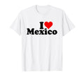 I Love Heart Mexico T-Shirt - Graphic Print Unisex - T-Shirt, Sweatshirt, Hoodie