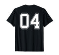 Number 04 Football Baseball Soccer T-Shirt - Custom Art Print Unisex - T-Shirt, Sweatshirt, Hoodie