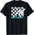 Neon Checkered Logo Graphic - Adult & Kids T-Shirts, Sweatshirts & Hoodies apparel design preview 1
