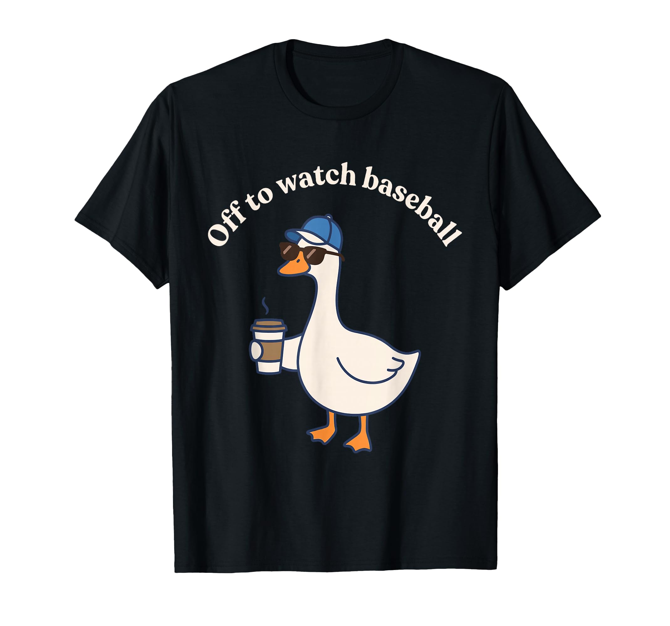 Funny Off To Watch Baseball Silly Goose T-Shirt - Trendy Graphic for Adults - T-Shirt, Sweatshirt, Hoodie