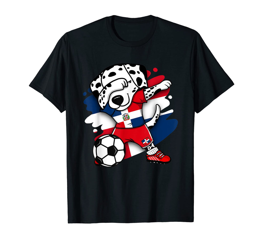 Dab Dalmatian Dominican Republic Soccer T-Shirt - Unique Graphic Men Women - T-Shirt, Sweatshirt, Hoodie