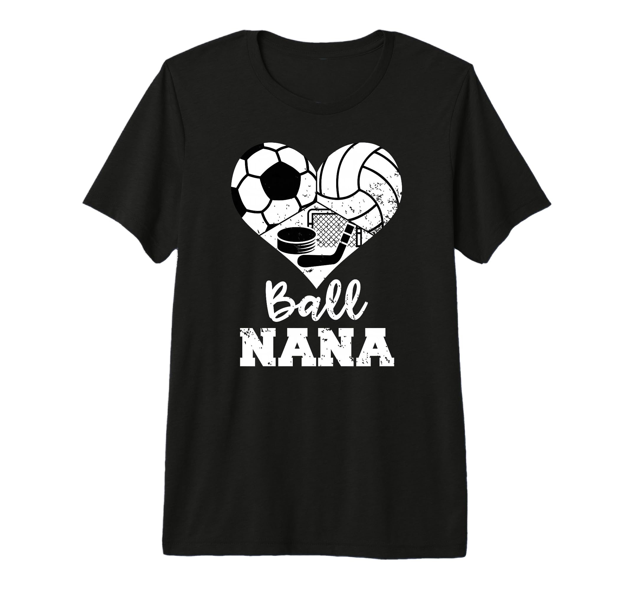 Ball Nana Heart Funny Soccer Volleyball T-Shirt - Novelty Apparel Unisex - T-Shirt, Sweatshirt, Hoodie
