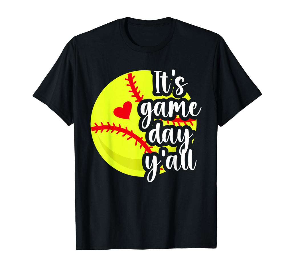 Its Game Day Yall Softball Game Day T-Shirt - Custom Art Print for Adults - T-Shirt, Sweatshirt, Hoodie