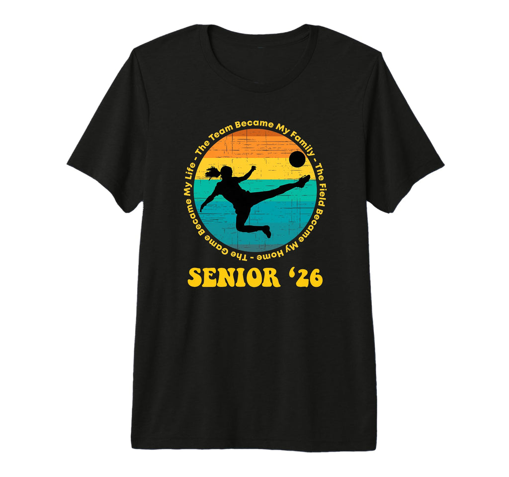 Soccer Senior Team Became My Family Tri T-Shirt - Custom Art Print Unisex - T-Shirt, Sweatshirt, Hoodie
