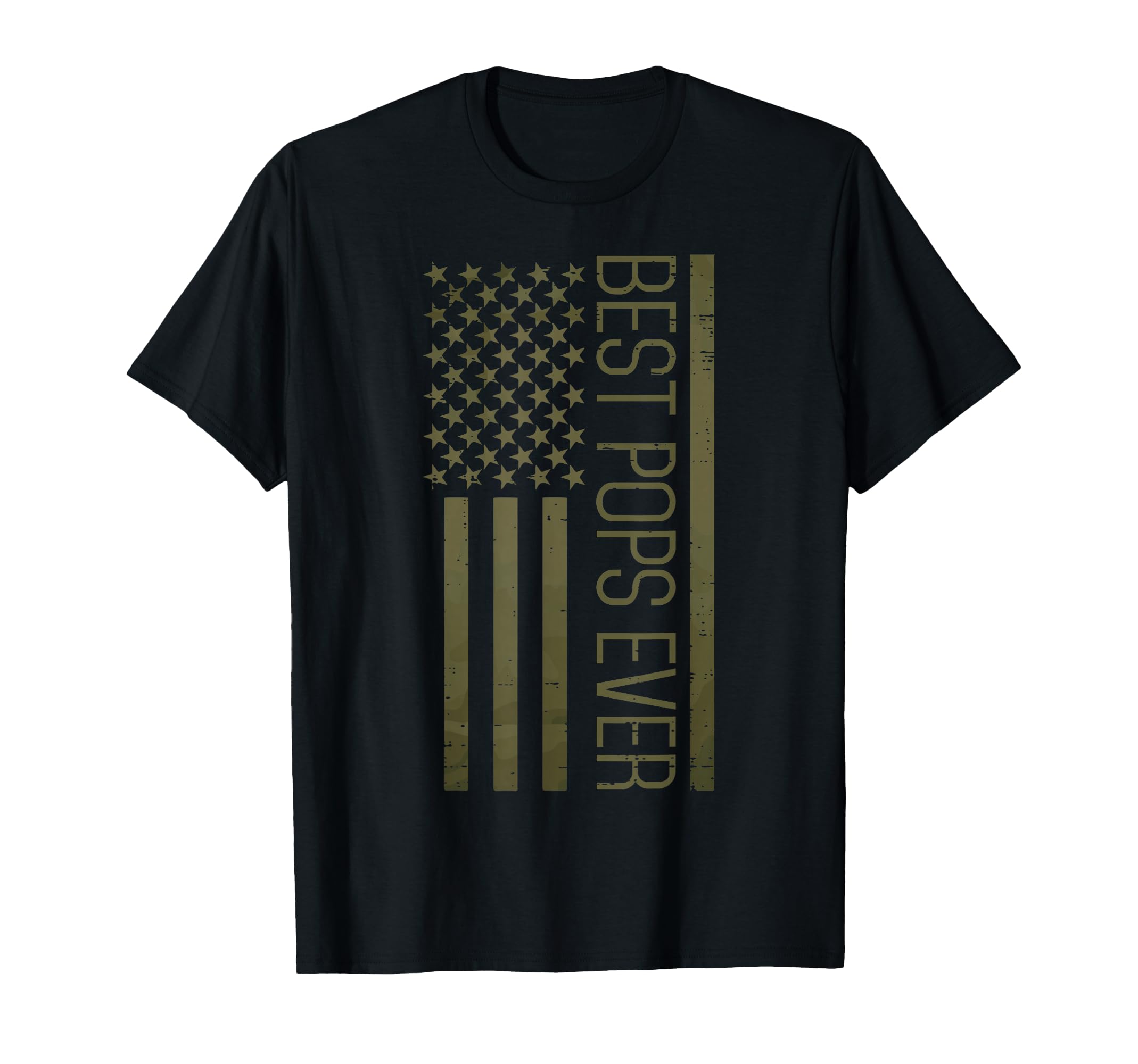 Fathers Day Best Pops Ever America Flag T-Shirt - Novelty Apparel Unisex - T-Shirt, Sweatshirt, Hoodie