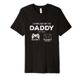 Mens Leveled Up To Daddy Gamer Dad T-Shirt - Minimalist Print Men Women - T-Shirt, Sweatshirt, Hoodie