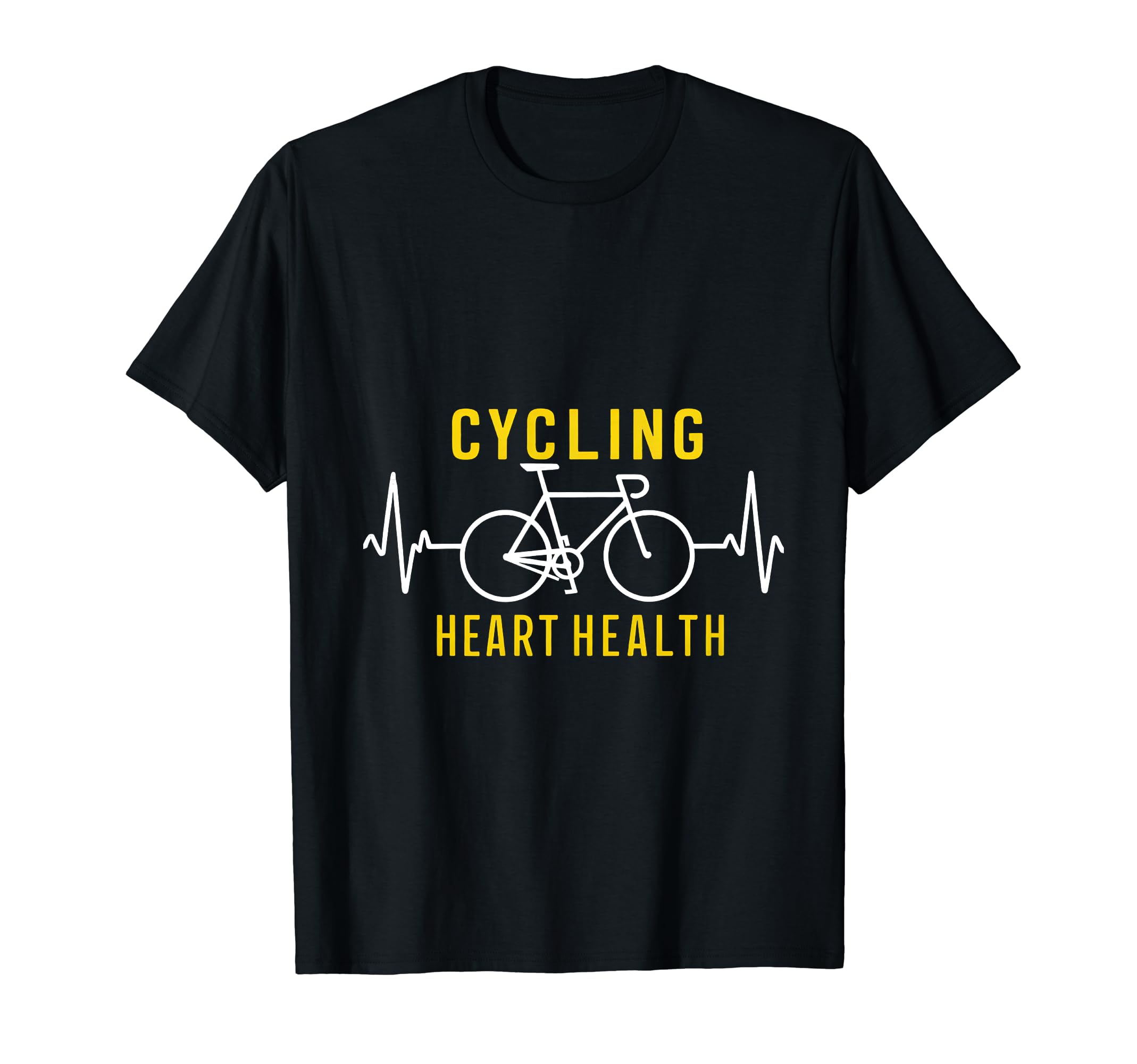 Funny Cycling Heart Health Heartbeat T-Shirt - Graphic Print for Adults - T-Shirt, Sweatshirt, Hoodie