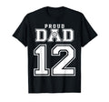 Custom Proud Volleyball Dad Number 12 T-Shirt - Aesthetic Graphic Unisex - T-Shirt, Sweatshirt, Hoodie