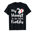My Heart Is Those Fields Funny Soccer T-Shirt - Trendy Graphic Unisex - T-Shirt, Sweatshirt, Hoodie