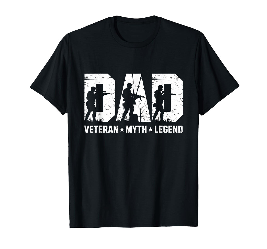 Dad Veteran Myth Legend Dad Military T-Shirt - Minimalist Print for Adults - T-Shirt, Sweatshirt, Hoodie