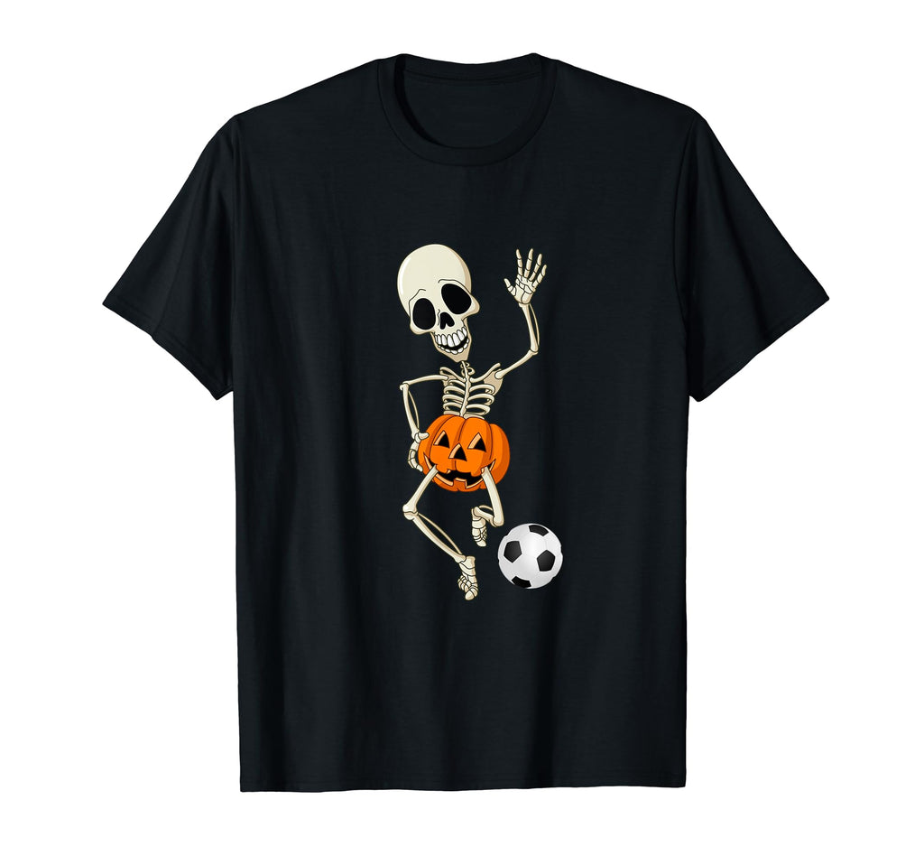 Soccer Skeleton Halloween Outfit T-Shirt - Minimalist Print for Adults - T-Shirt, Sweatshirt, Hoodie