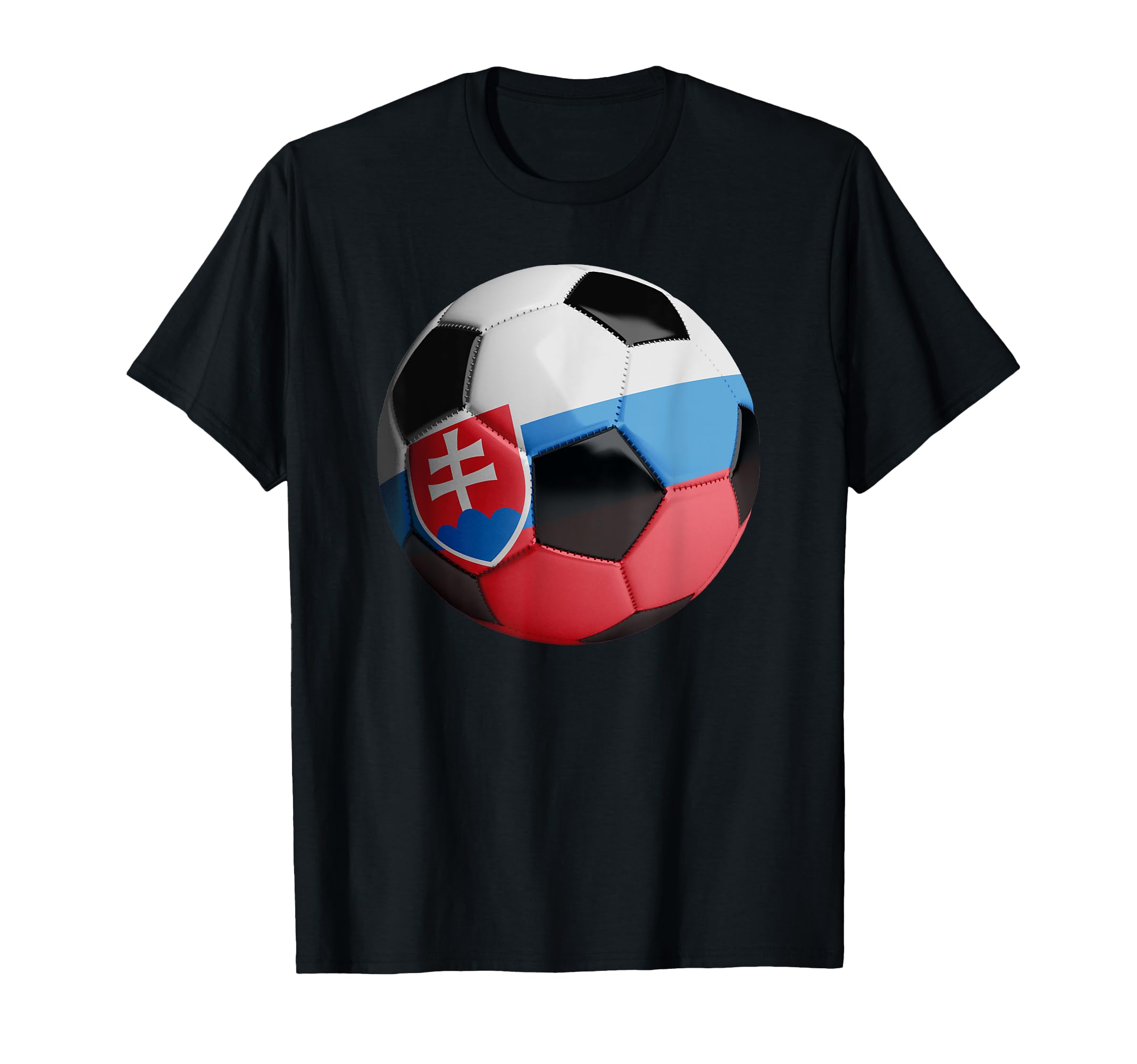 Slovakia Flag Football Soccer Ball T-Shirt - Aesthetic Graphic Unisex - T-Shirt, Sweatshirt, Hoodie