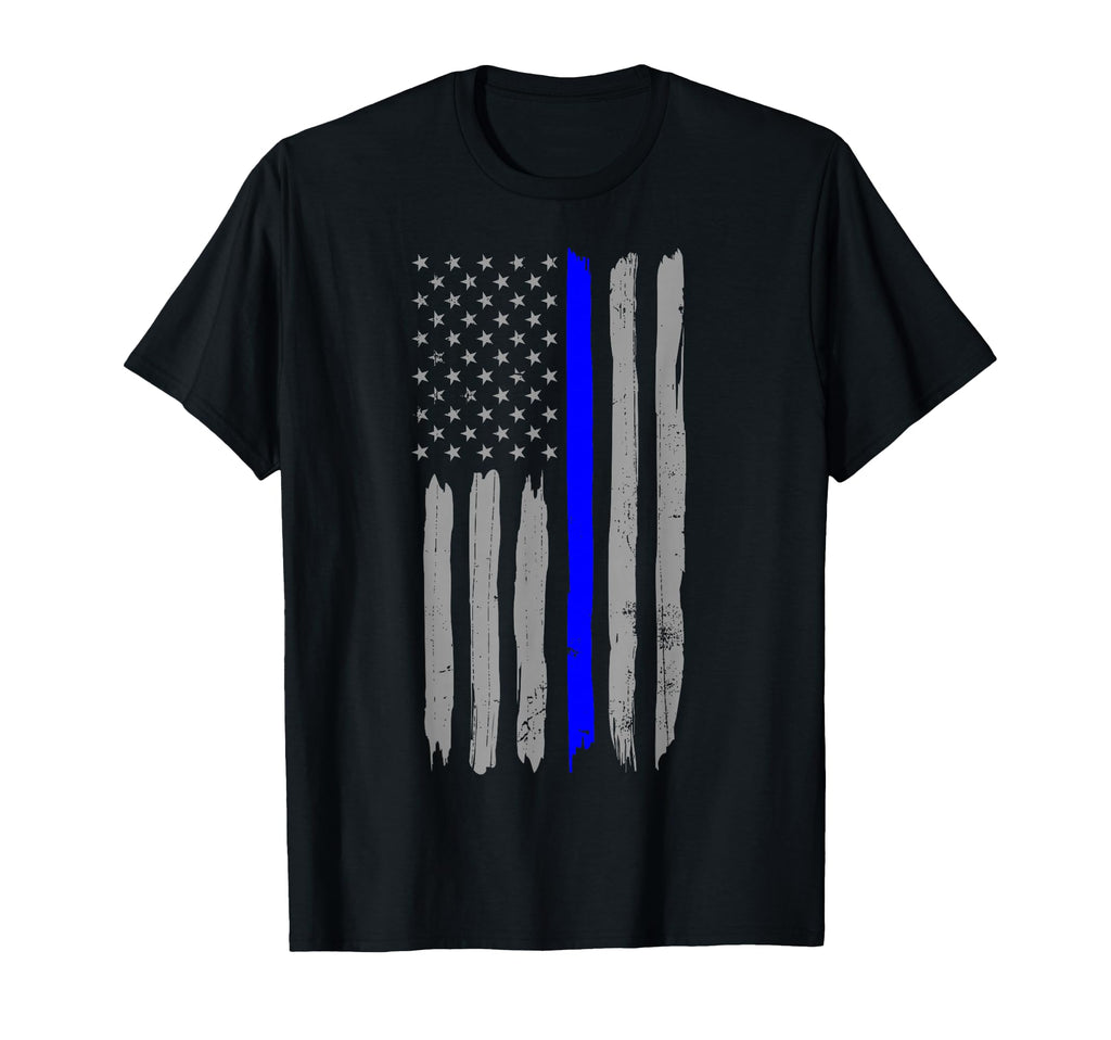 Thin Blue Line Police Support Usa T-Shirt - Casual Everyday Wear Unisex - T-Shirt, Sweatshirt, Hoodie