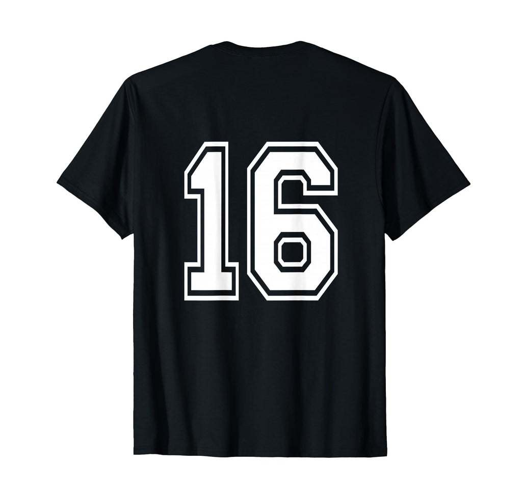Number 16 Sports Player Number T-Shirt - Casual Everyday Wear Men Women - T-Shirt, Sweatshirt, Hoodie