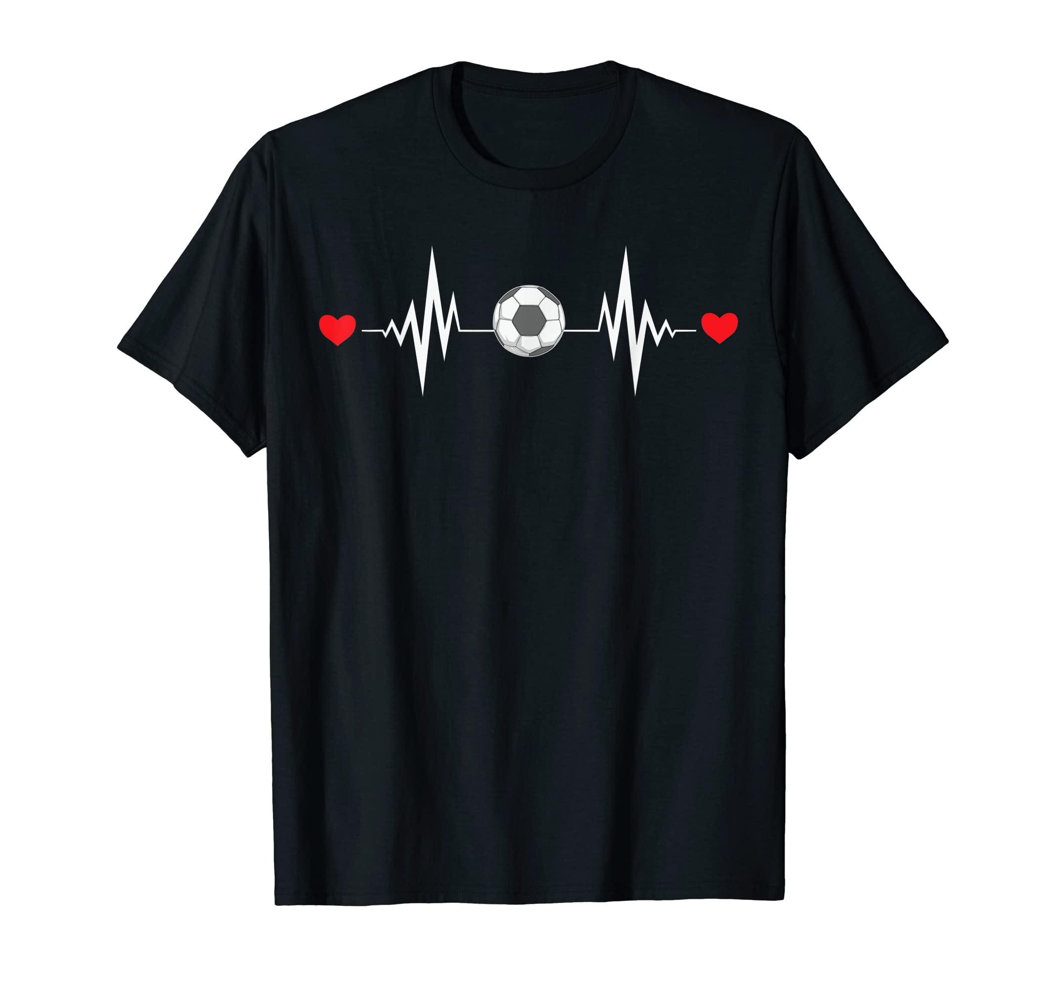 Soccer Ball Heartbeat Funny Soccer T-Shirt - Trendy Graphic for Adults - T-Shirt, Sweatshirt, Hoodie