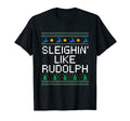 Sleighin Like Rudolph Dad Jokes T-Shirt - Aesthetic Graphic Unisex - T-Shirt, Sweatshirt, Hoodie