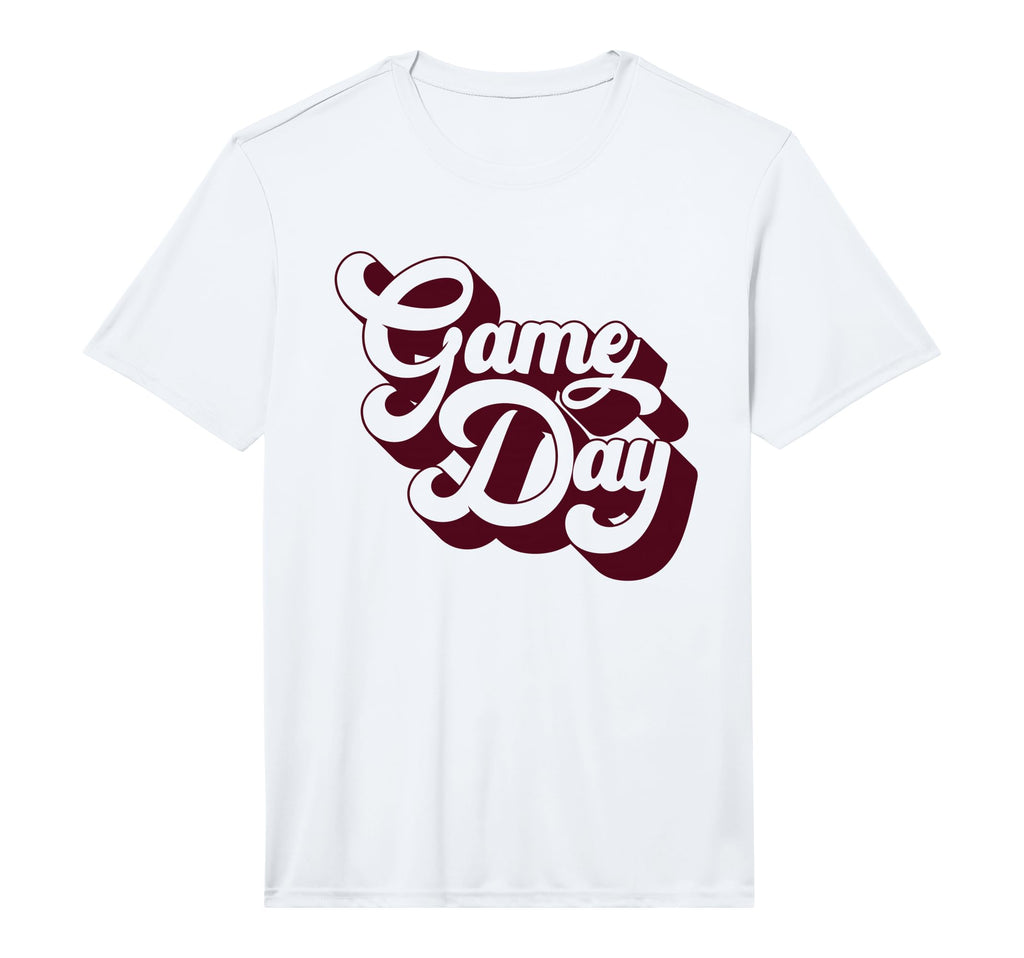 Game Day Burgundy Sports Soccer T-Shirt - Unique Graphic Men Women - T-Shirt, Sweatshirt, Hoodie