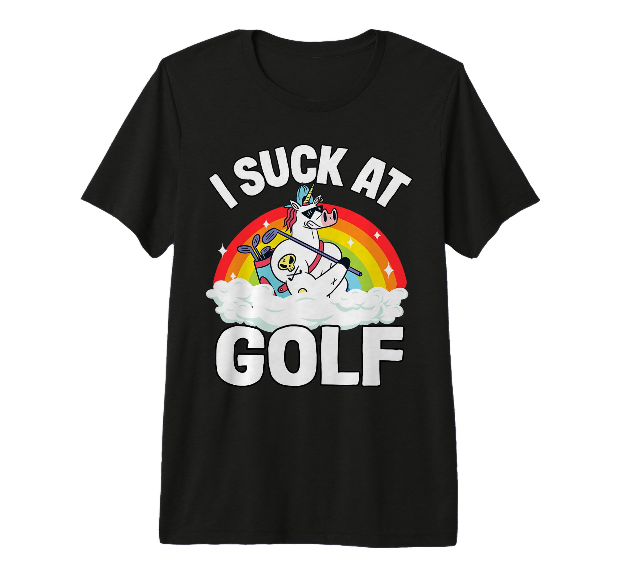 I Suck Golf Funny Golf Loser Unicorn T-Shirt - Custom Art Print Men Women - T-Shirt, Sweatshirt, Hoodie