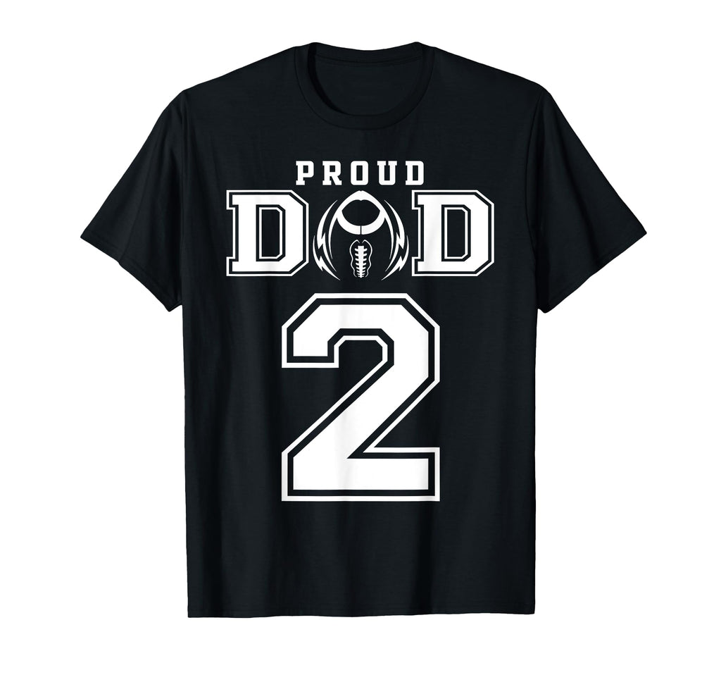 Custom Proud Football Dad Number 2 T-Shirt - Minimalist Print for Adults - T-Shirt, Sweatshirt, Hoodie