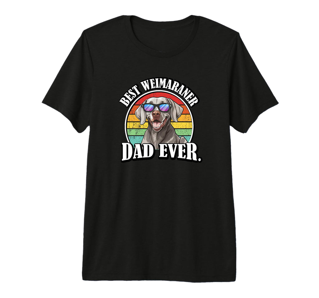 Weimaraner Dad Lover Tri Blend T-Shirt - Casual Everyday Wear Men Women - T-Shirt, Sweatshirt, Hoodie
