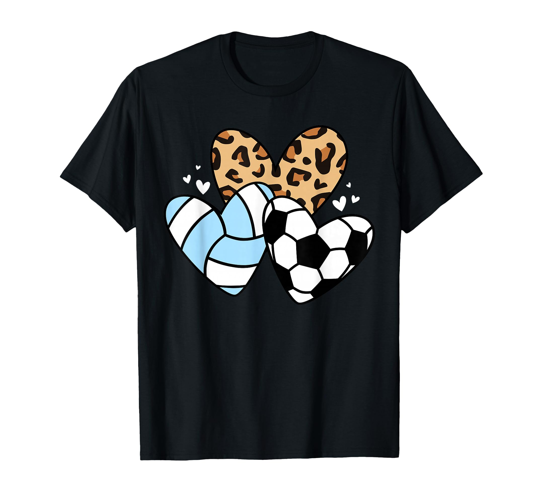 Soccer Volleyball Heart Funny Soccer T-Shirt - Graphic Print Unisex - T-Shirt, Sweatshirt, Hoodie