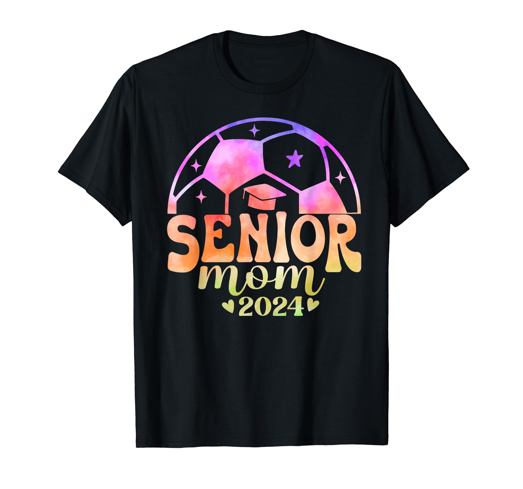 Proud Mom 2024 Senior Graduate Soccer T-Shirt - Custom Art Print Men Women - T-Shirt, Sweatshirt, Hoodie