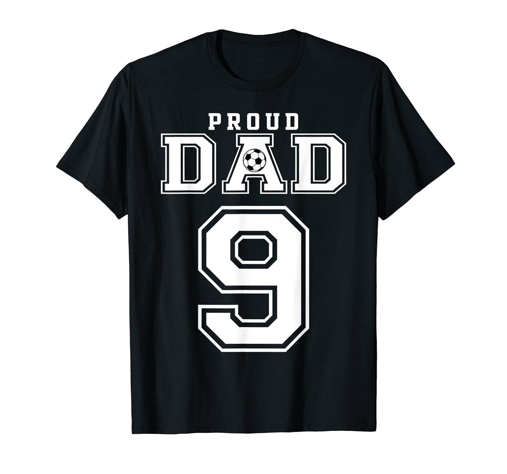 Number 9 Custom Proud Soccer Futbol T-Shirt - Minimalist Print Men Women - T-Shirt, Sweatshirt, Hoodie
