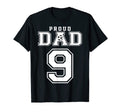Number 9 Custom Proud Soccer Futbol T-Shirt - Minimalist Print Men Women - T-Shirt, Sweatshirt, Hoodie