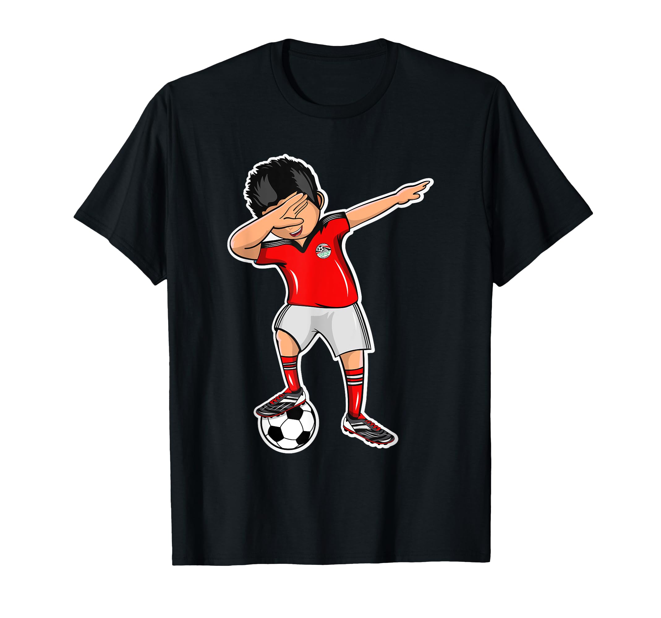 Dabbing Soccer Egypt Jersey Egyptian T-Shirt - Trendy Graphic for Adults - T-Shirt, Sweatshirt, Hoodie