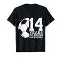 14 Years Being Awesome Soccer 14Th T-Shirt - Minimalist Print Men Women - T-Shirt, Sweatshirt, Hoodie