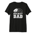 Hockey Dad Funny Hockey Tri Blend T-Shirt - Minimalist Print for Adults - T-Shirt, Sweatshirt, Hoodie