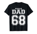Custom Proud Volleyball Dad Number 68 T-Shirt - Streetwear Style Men Women - T-Shirt, Sweatshirt, Hoodie